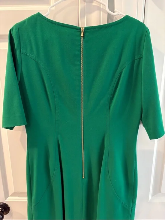 Tahari Emerald Green Midi Sheath Dress - Picture 3 of 3